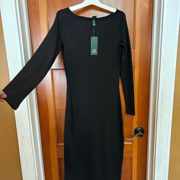 NWT WILD FABLE Black Long Sleeve Dress ( stretchy) - Picture 6 of 8